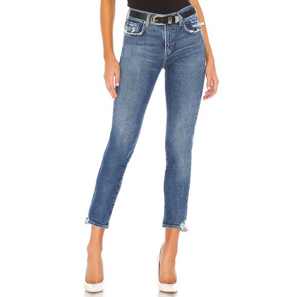 AGOLDE Toni Slim Straight Ankle Jeans Women’s Size 31 Stratosphere Destroyed - Picture 1 of 7